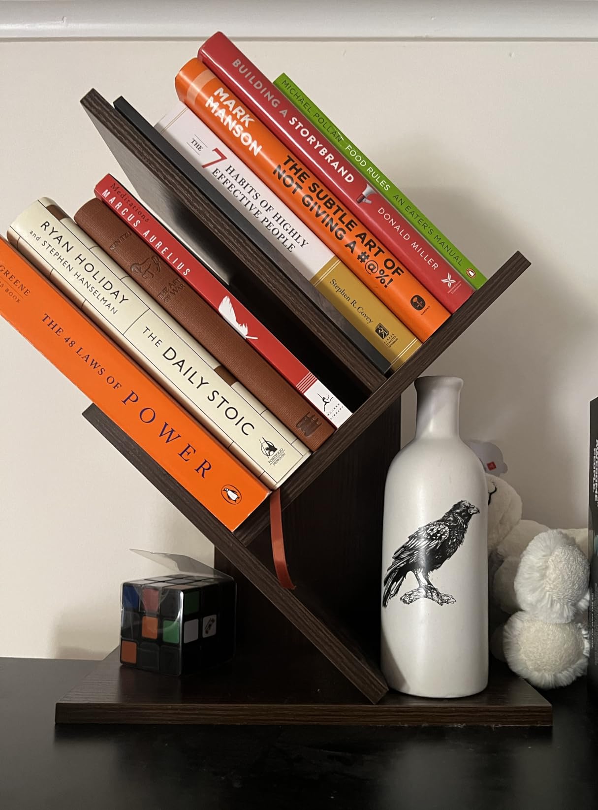Sienna 3 Tier Bookshelf Handcrafted Wooden Organizer for Desk, Home & Office Decor