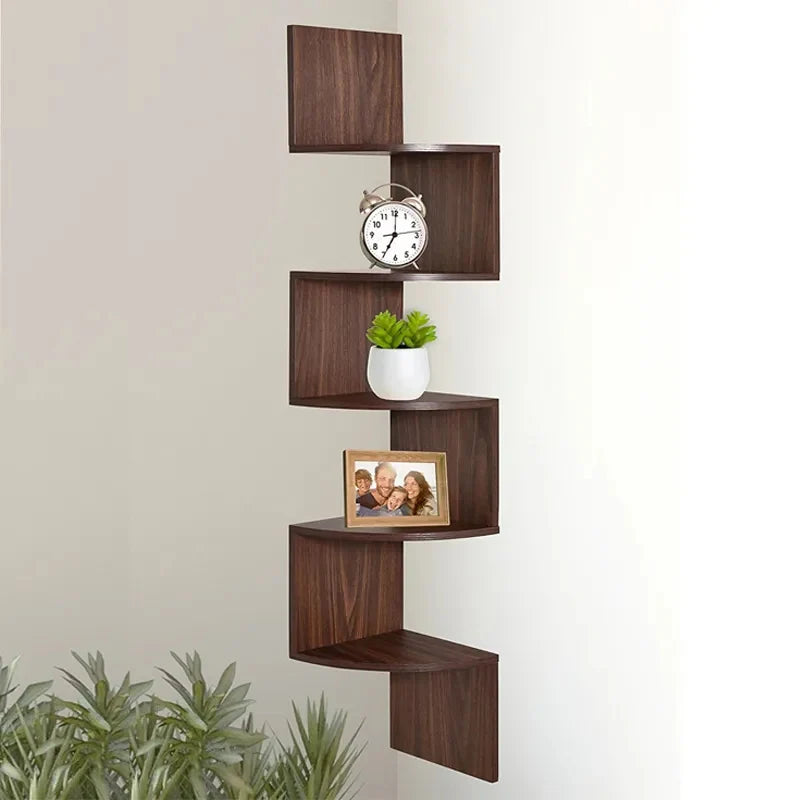 Modern Wall-Mounted Corner Shelf – 7 Tier